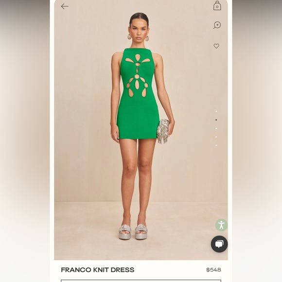 Cult gaia Franco green dress size med - Picture 2 of 3